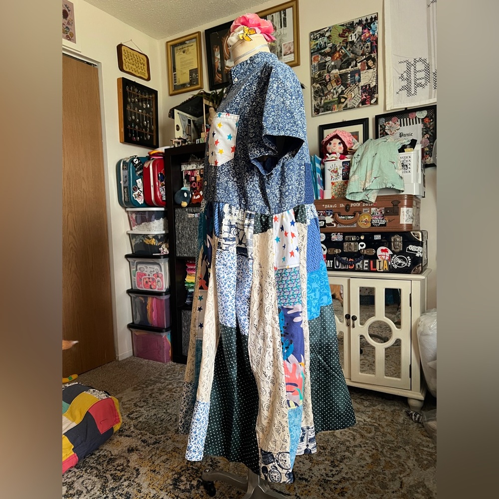 Patchwork Shirtdress With Pockets! - image 5